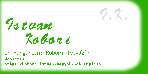 istvan kobori business card